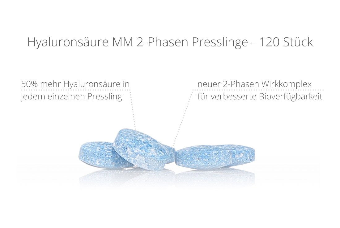 Hyaluronsäure MM 2-Phasen Presslinge - 120 Stück