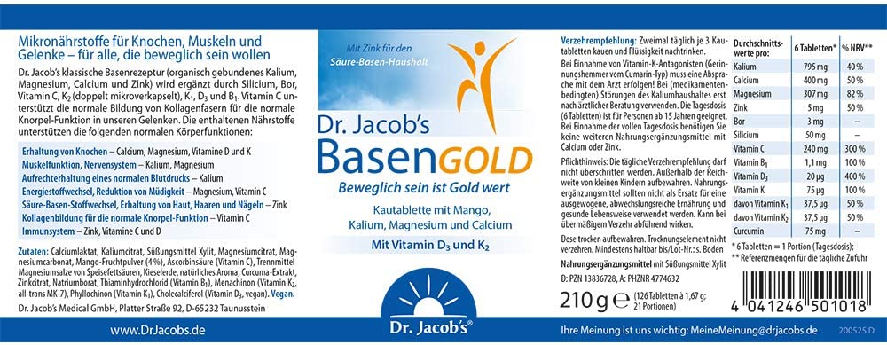 Dr. Jacobs BasenGOLD 126 Kautabletten
