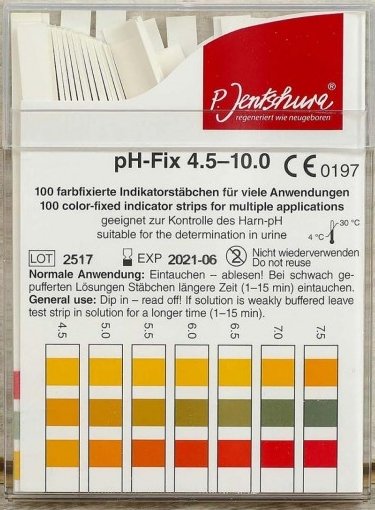 pH-Streifen von P. Jentschura