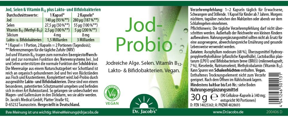 Dr. Jacobs Jod-Probio 90 Kapseln