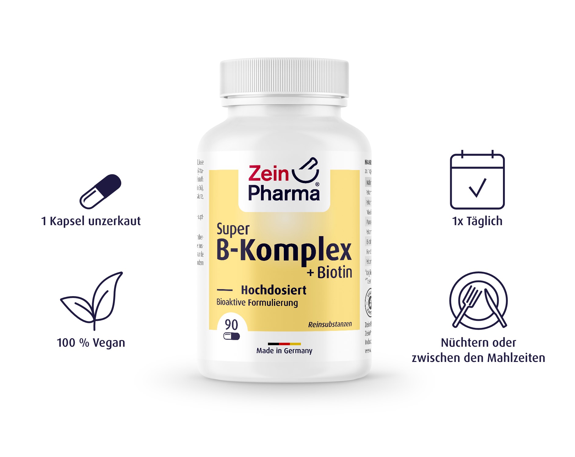 Super B-Komplex + Biotin - 90 Kapseln