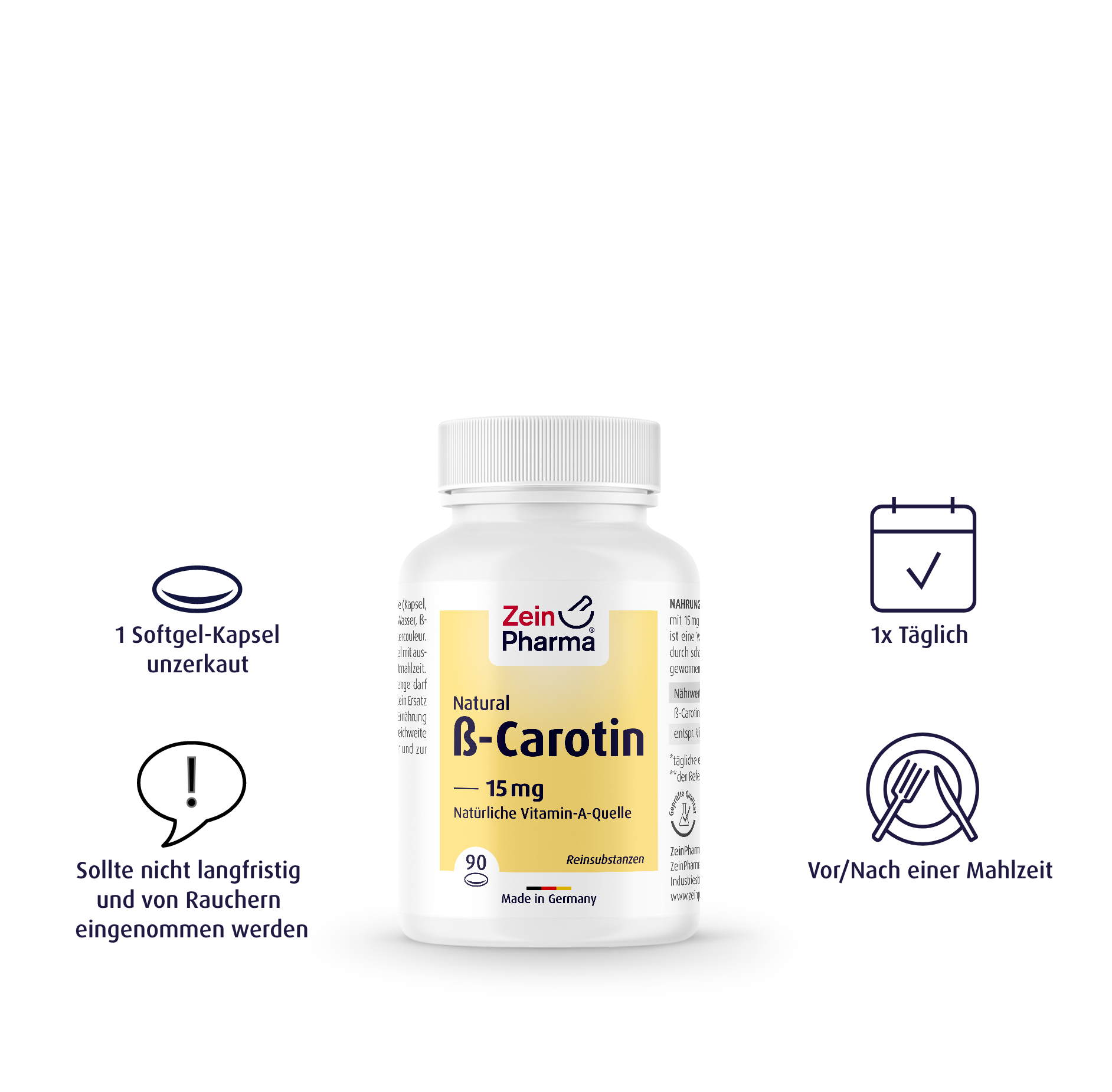 Beta Carotin Natural 15 mg - 90 Kapseln