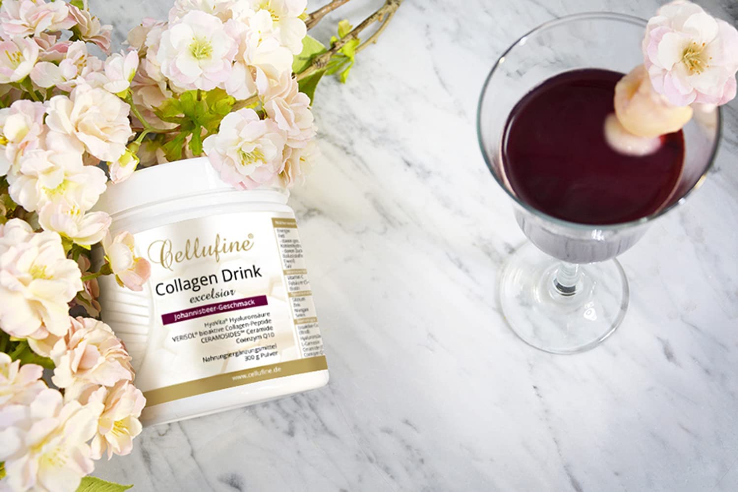 Cellufine Premium Collagen-Drink excelsior mit HyaVita Hyaluronsure & Verisol
