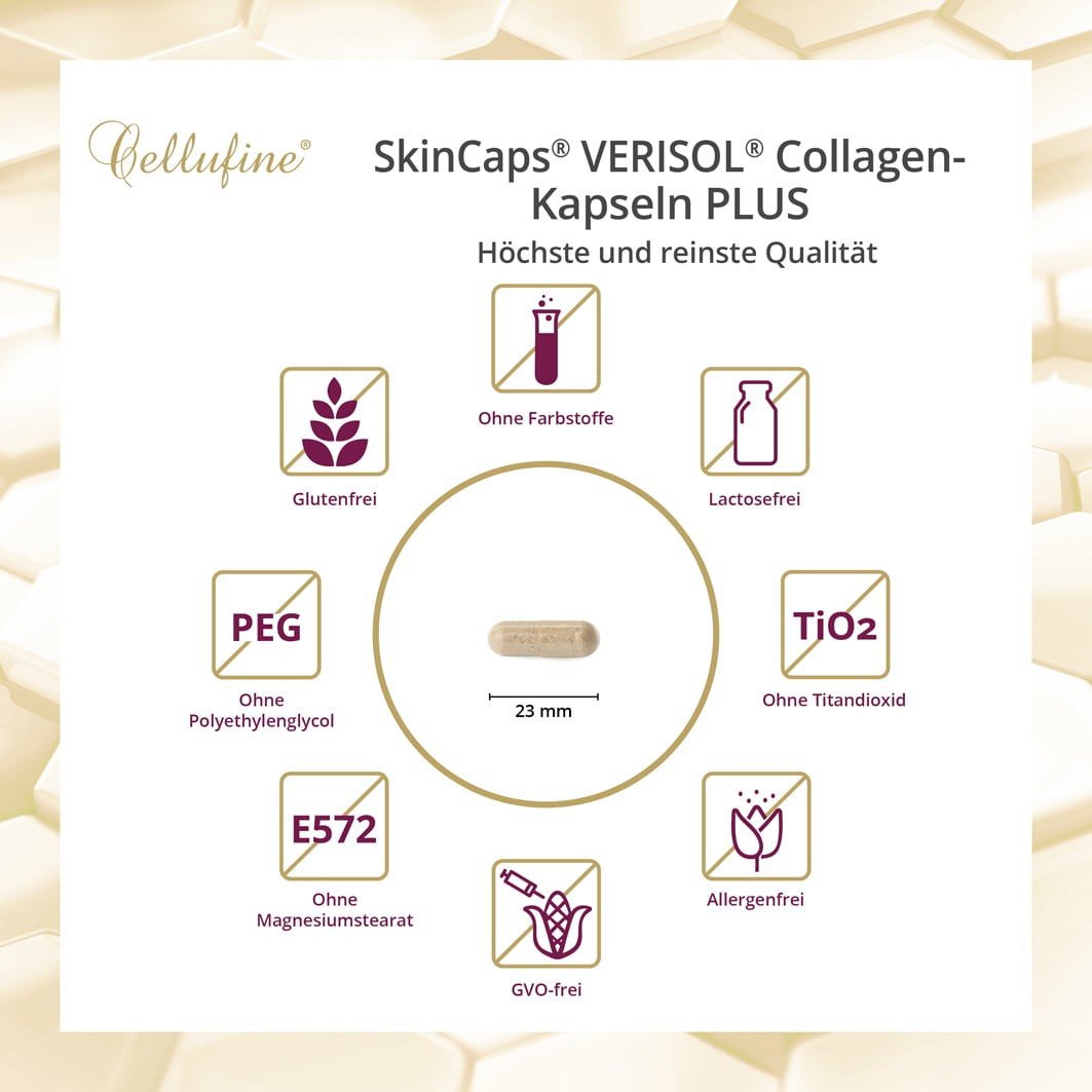 Cellufine Collagen SkinCaps mit Verisol & HyaVita Hyaluronsure - 180 Kapseln