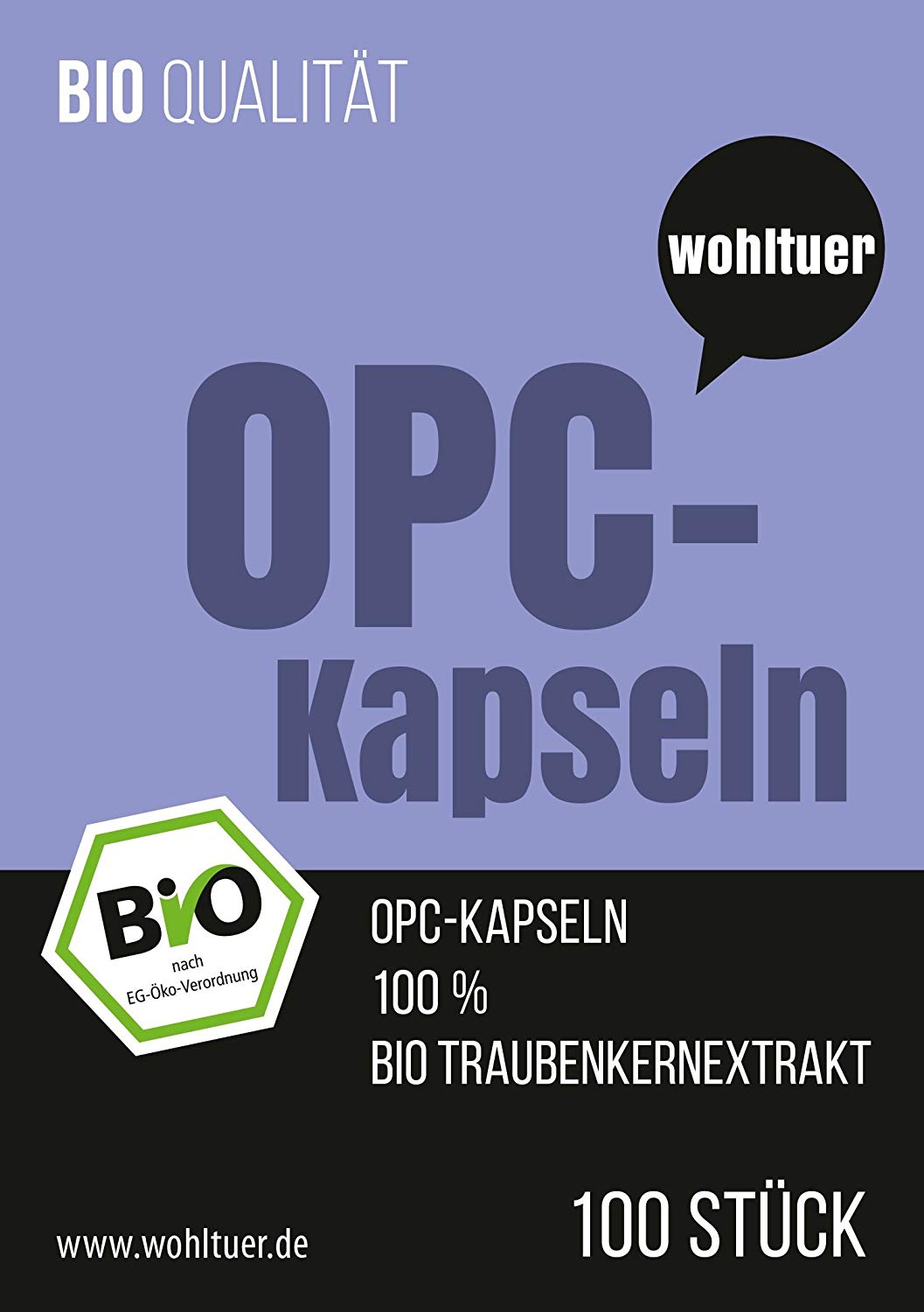 Bio OPC Traubenkernpulver 100 Kapseln  400mg