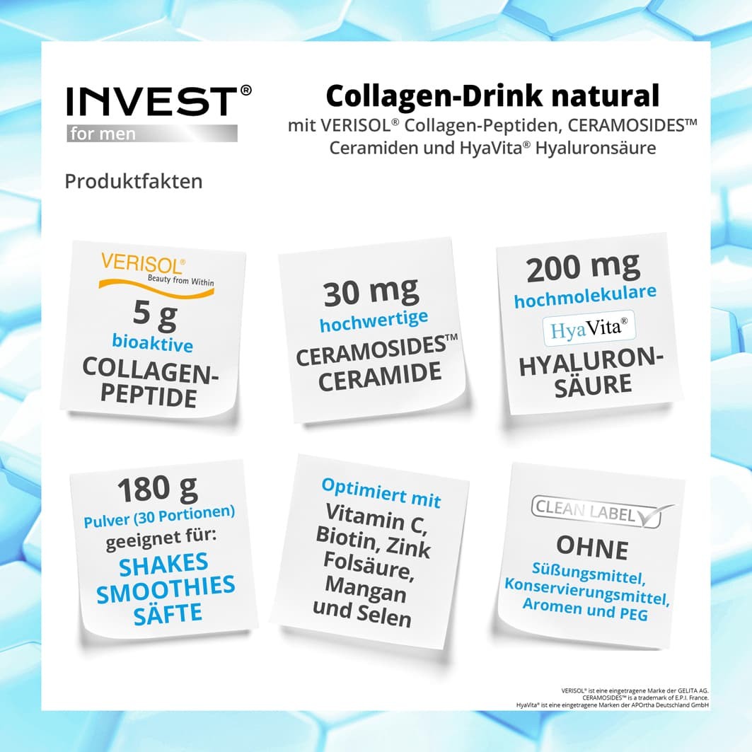 Cellufine INVEST MEN Collagen-Drink natural fr Mnner - 180g