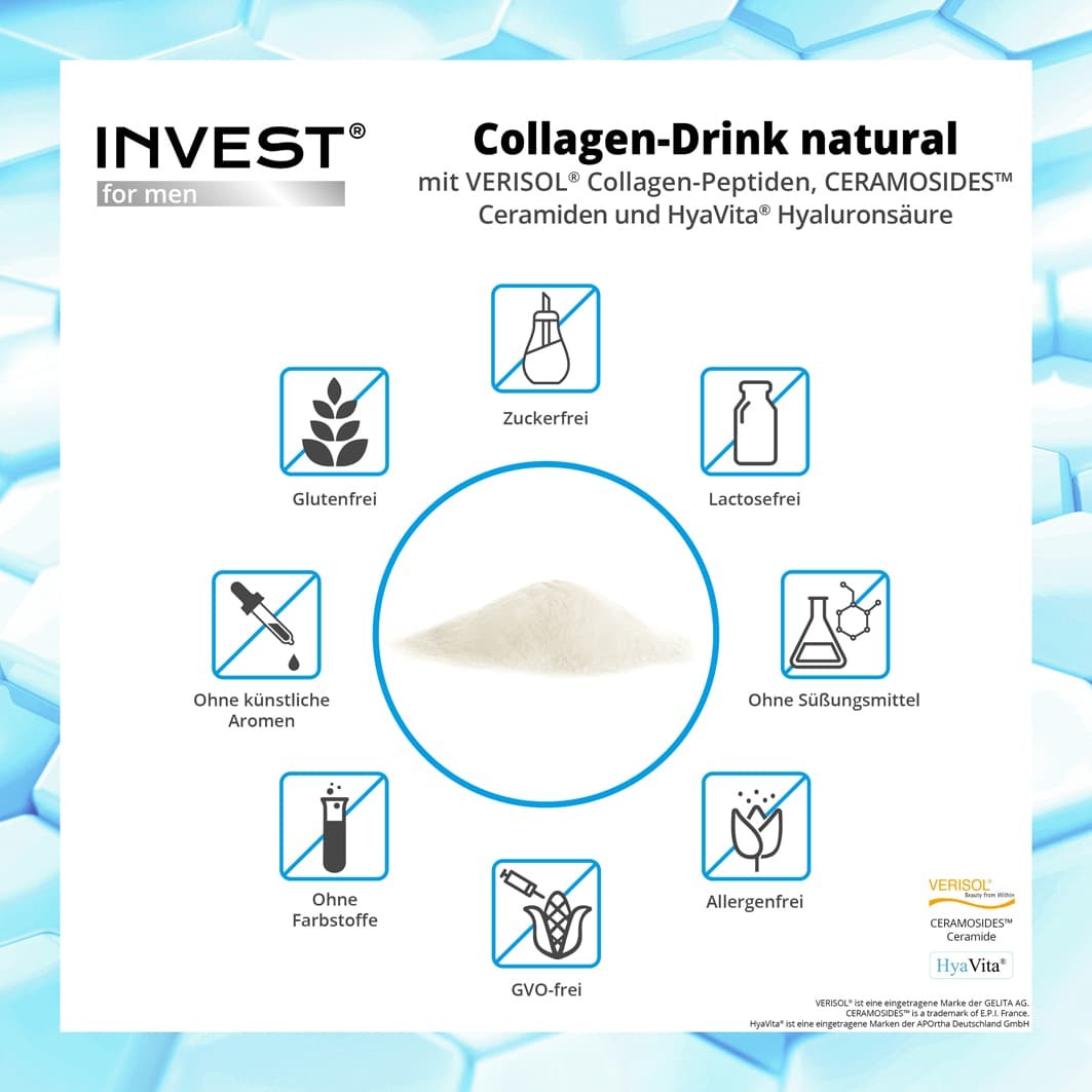 Cellufine INVEST MEN Collagen-Drink natural fr Mnner - 180g