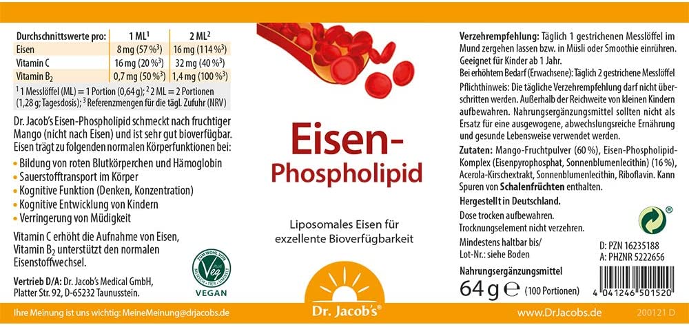 Dr. Jacobs Eisen-Phospholipid 50g