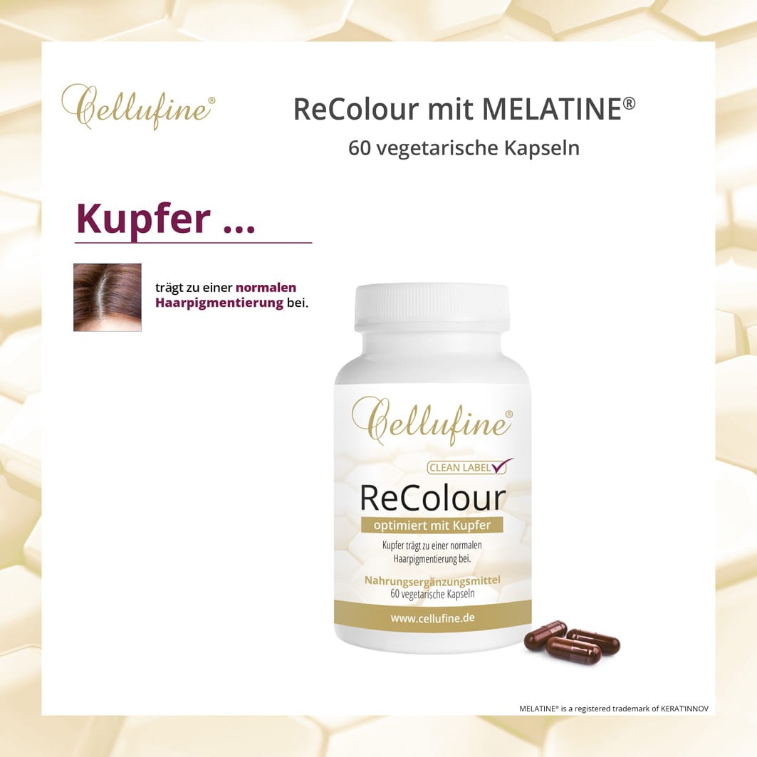 Cellufine ReColour-Kapseln mit natrlichem MELATINE Melanin