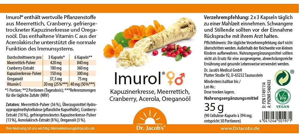 Dr. Jacobs Imurol - 90 Kapseln