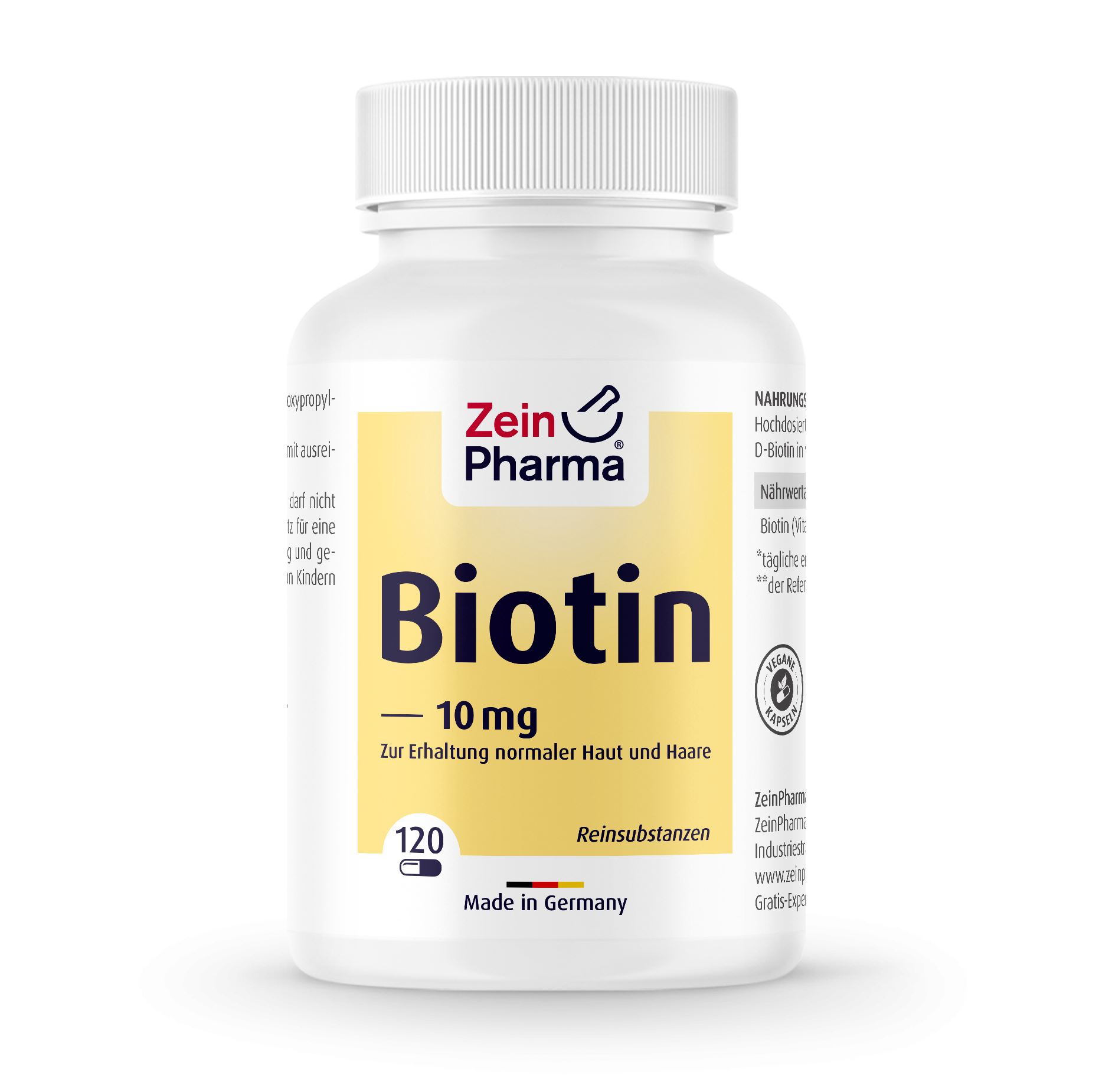 Biotin 10mg von ZeinPharma - 120 Kapseln