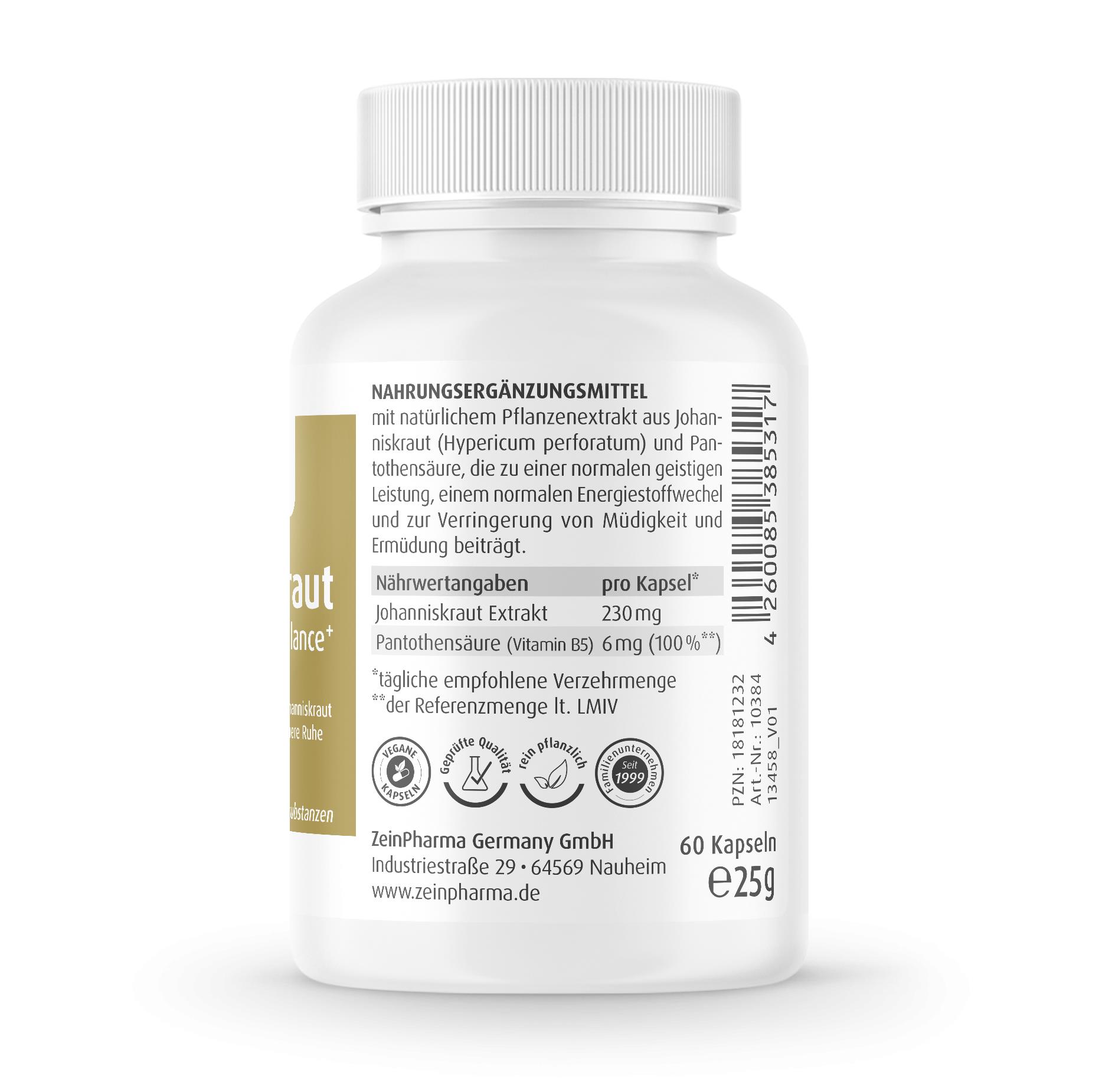 Johanniskraut Balance+ 230mg - 60 Kapseln