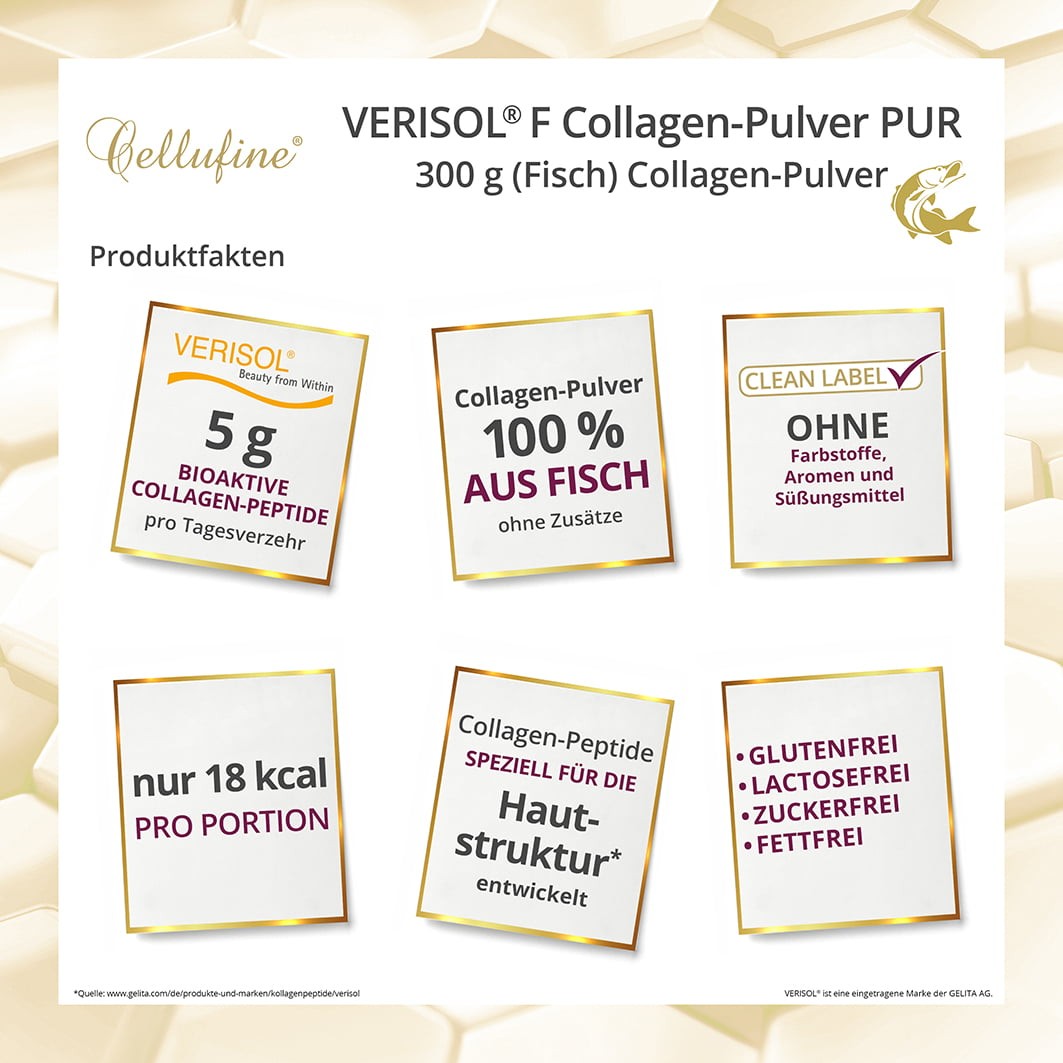 Cellufine Collagen-Pulver PUR mit VERISOL F (Fisch) - 300g Doypack