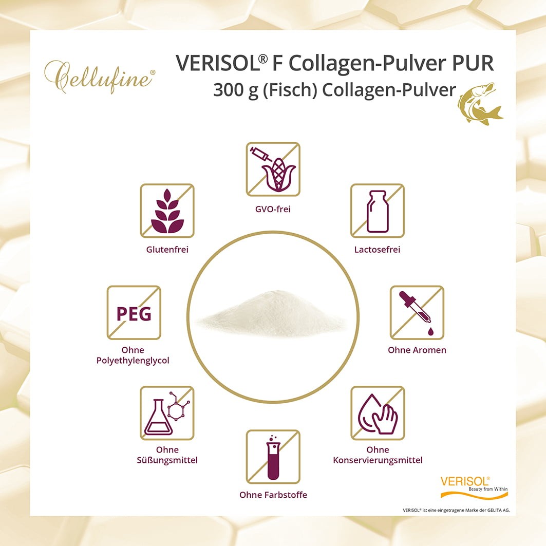 Cellufine Collagen-Pulver PUR mit VERISOL F (Fisch) - 300g Doypack