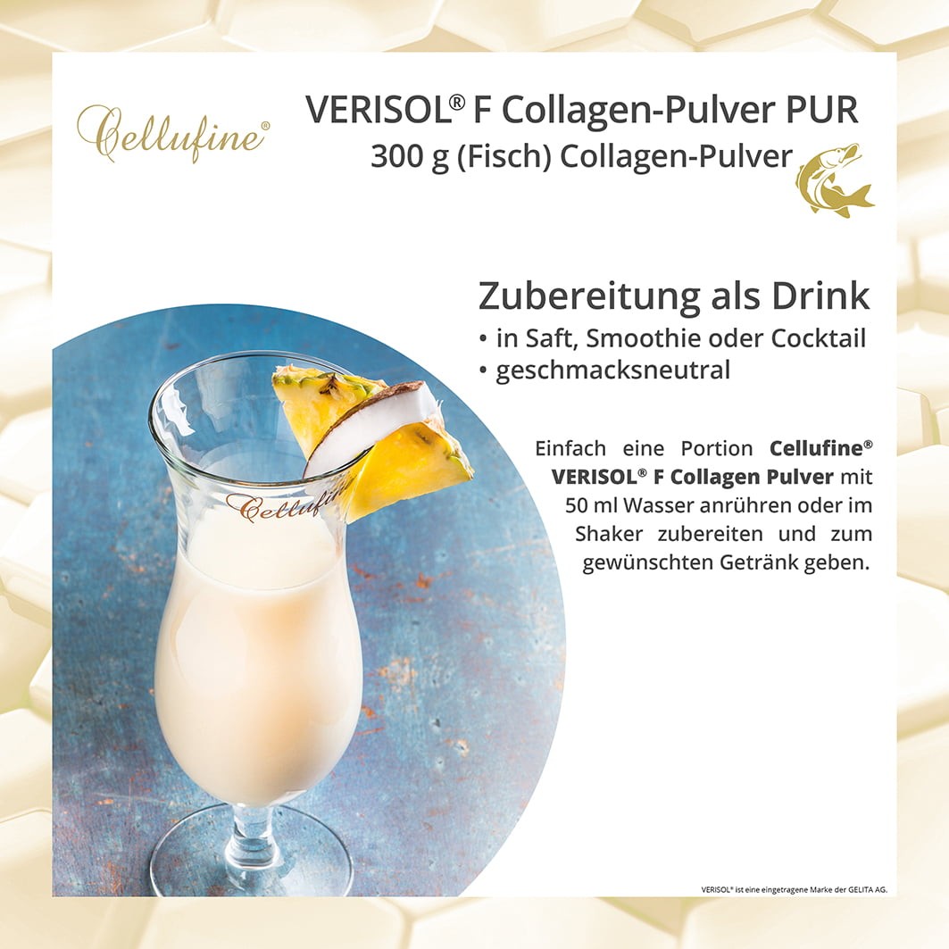 Cellufine Collagen-Pulver PUR mit VERISOL F (Fisch) - 300g Doypack