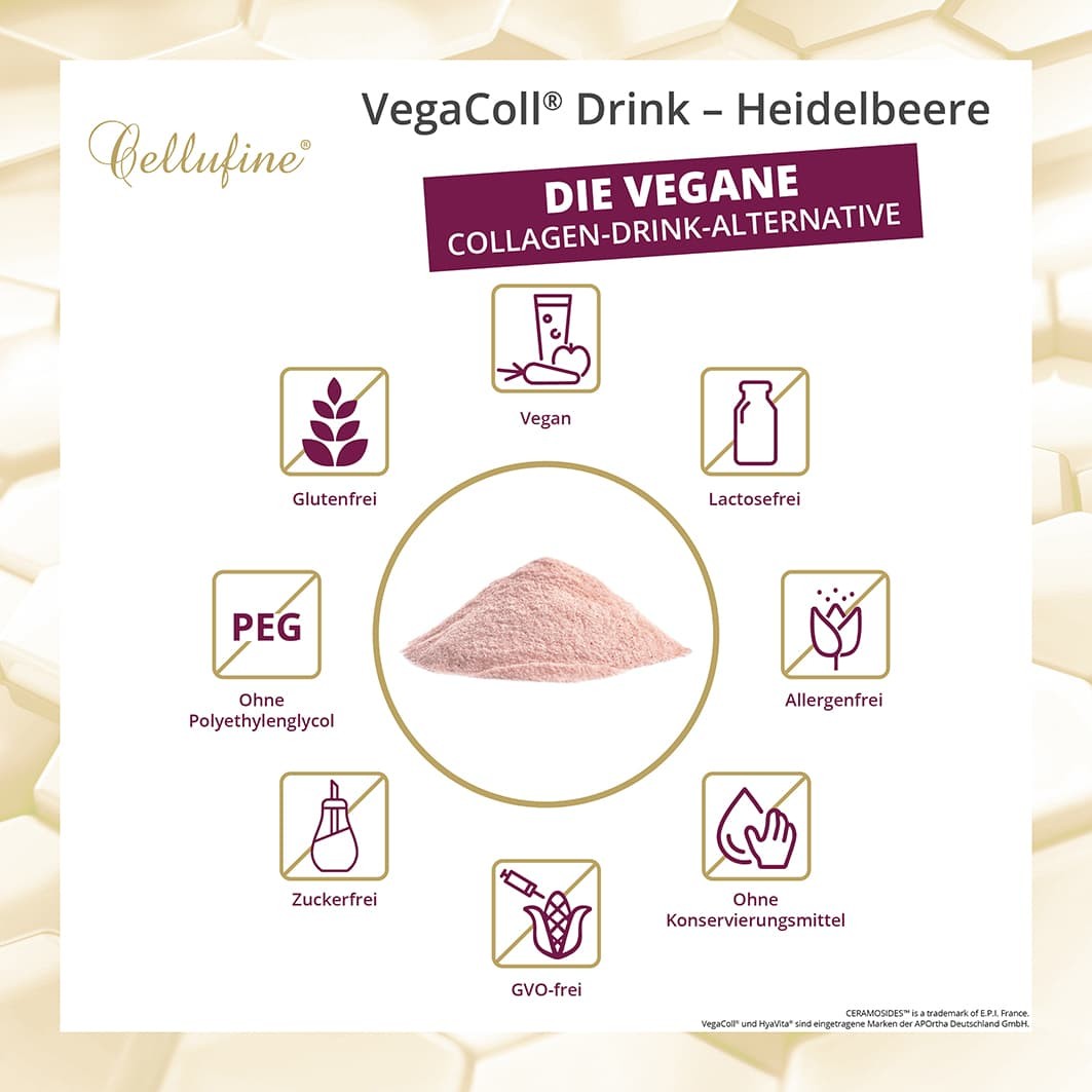 Cellufine VegaColl veganes Pulver Heidelbeere - 300g