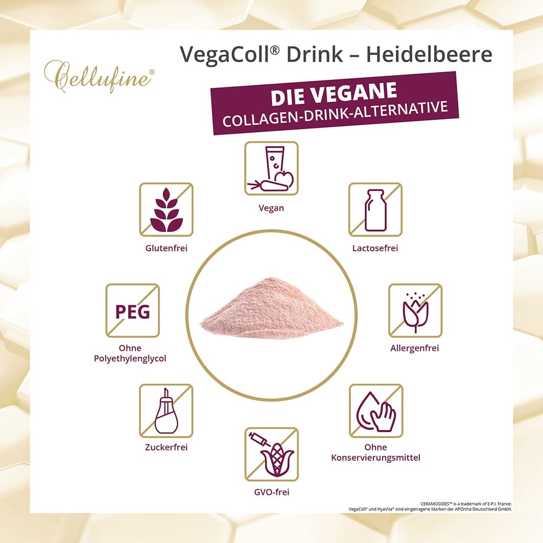 Cellufine VegaColl veganes Pulver Heidelbeere - 300g