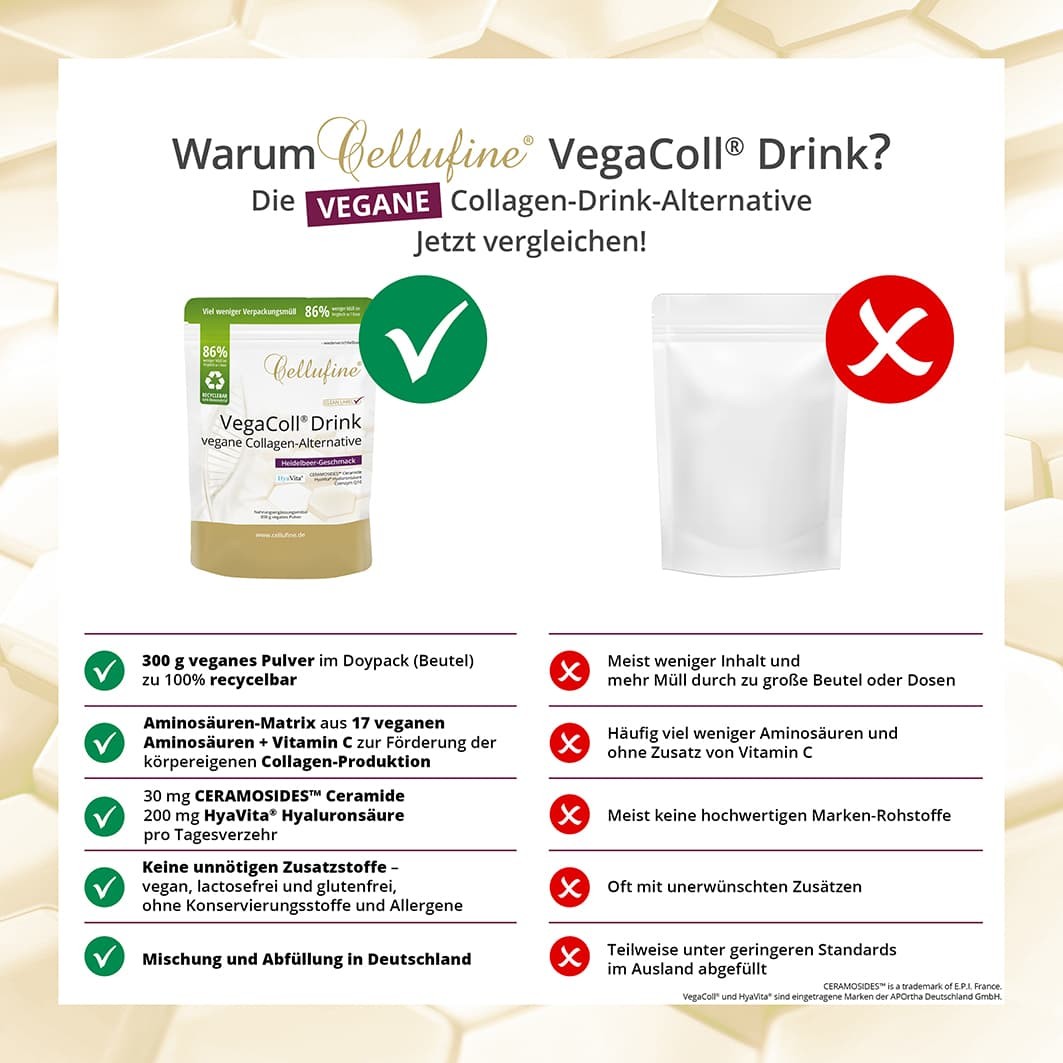 Cellufine VegaColl veganes Pulver Heidelbeere - 300g