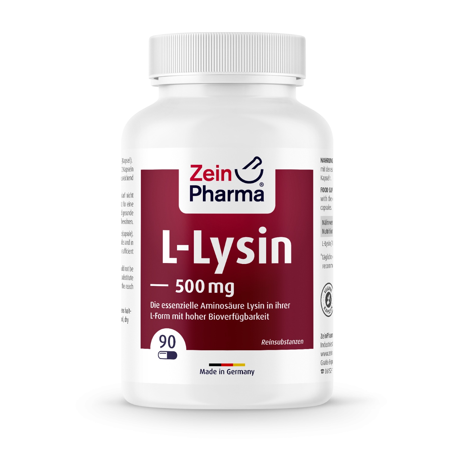 L-Lysin 500mg - 90 Kapseln