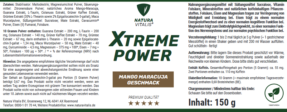 XTREME POWER Performance-Drink - 150g