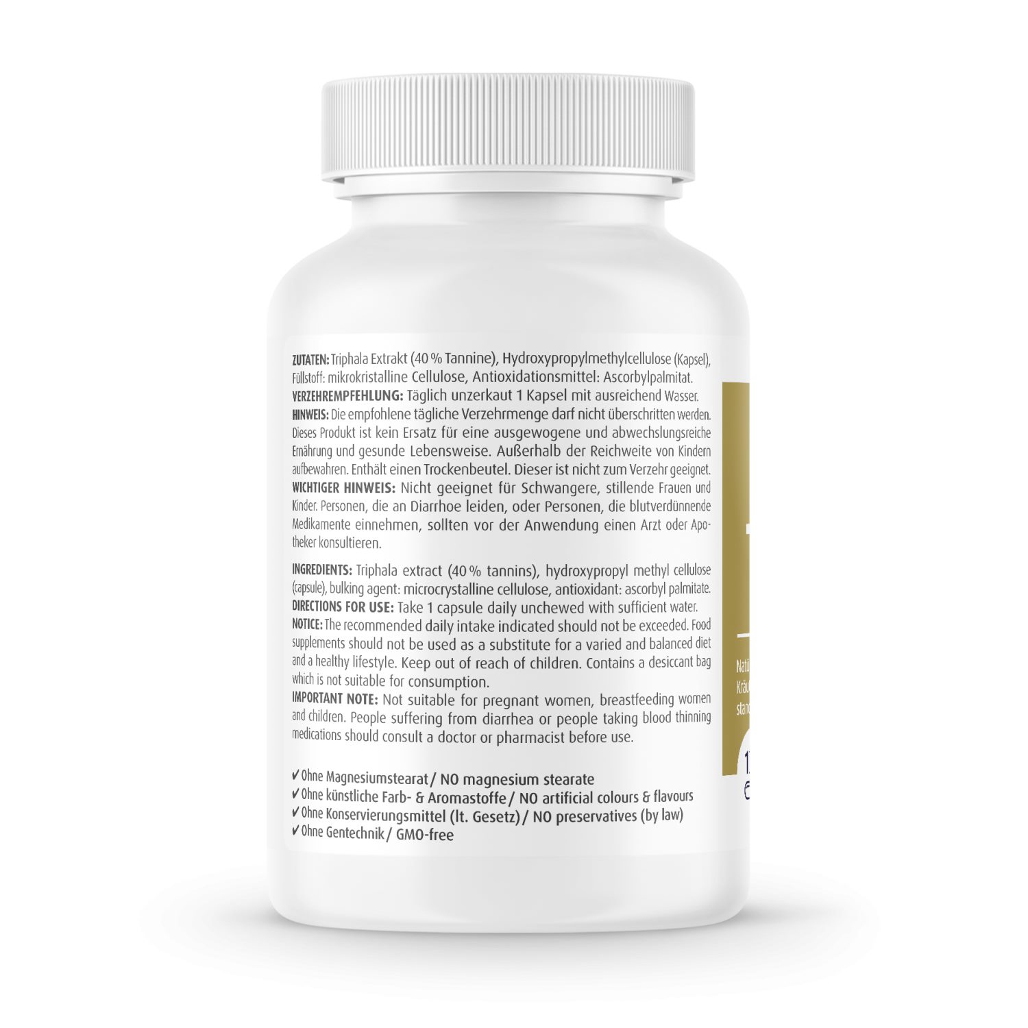 Triphala Extrakt 500mg - 120 Kapseln