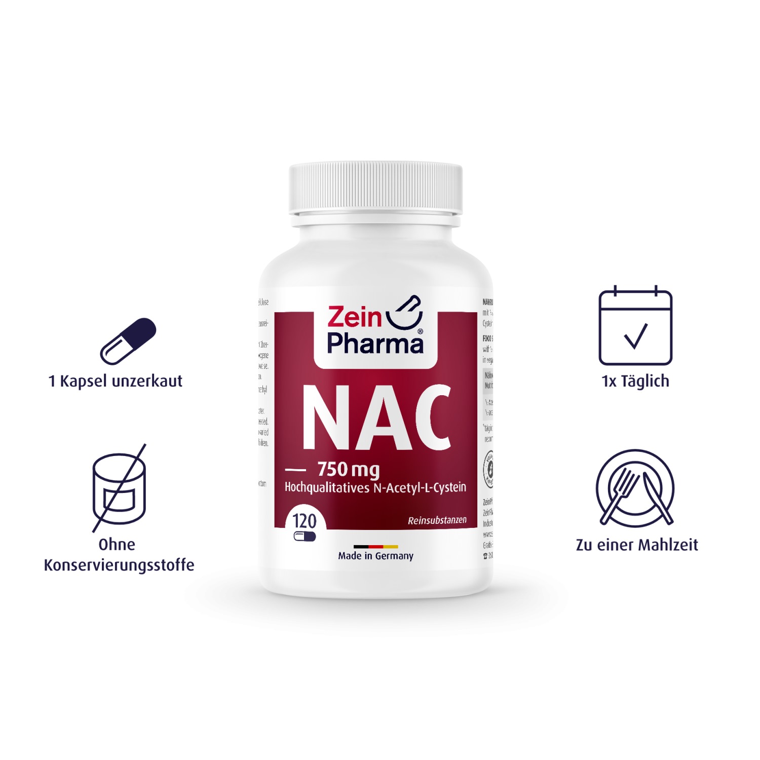 NAC (N-Acetyl-Cystein) 750mg - 120 Kapseln