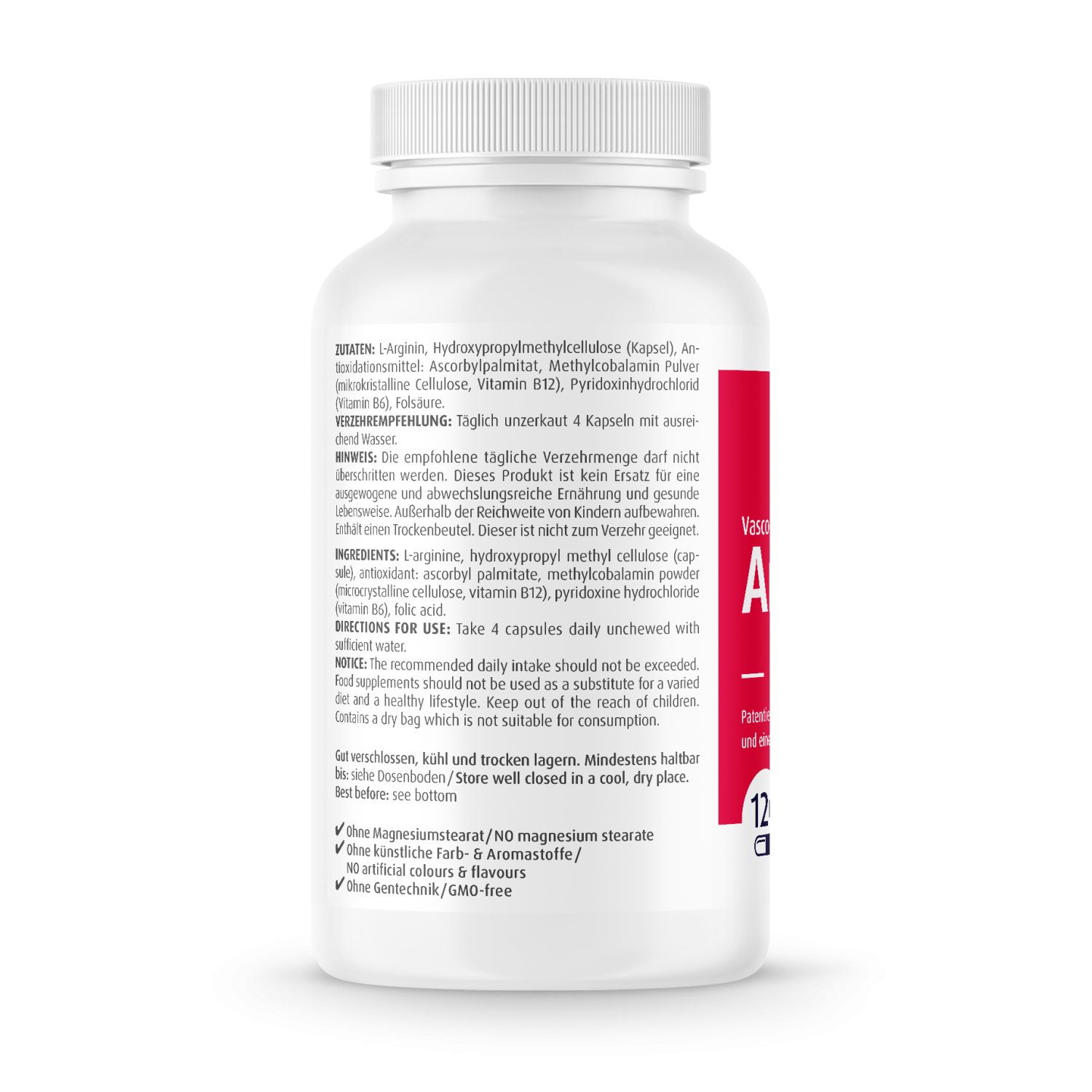 Vascorin Arginin Plus 750mg - 120 Kapseln