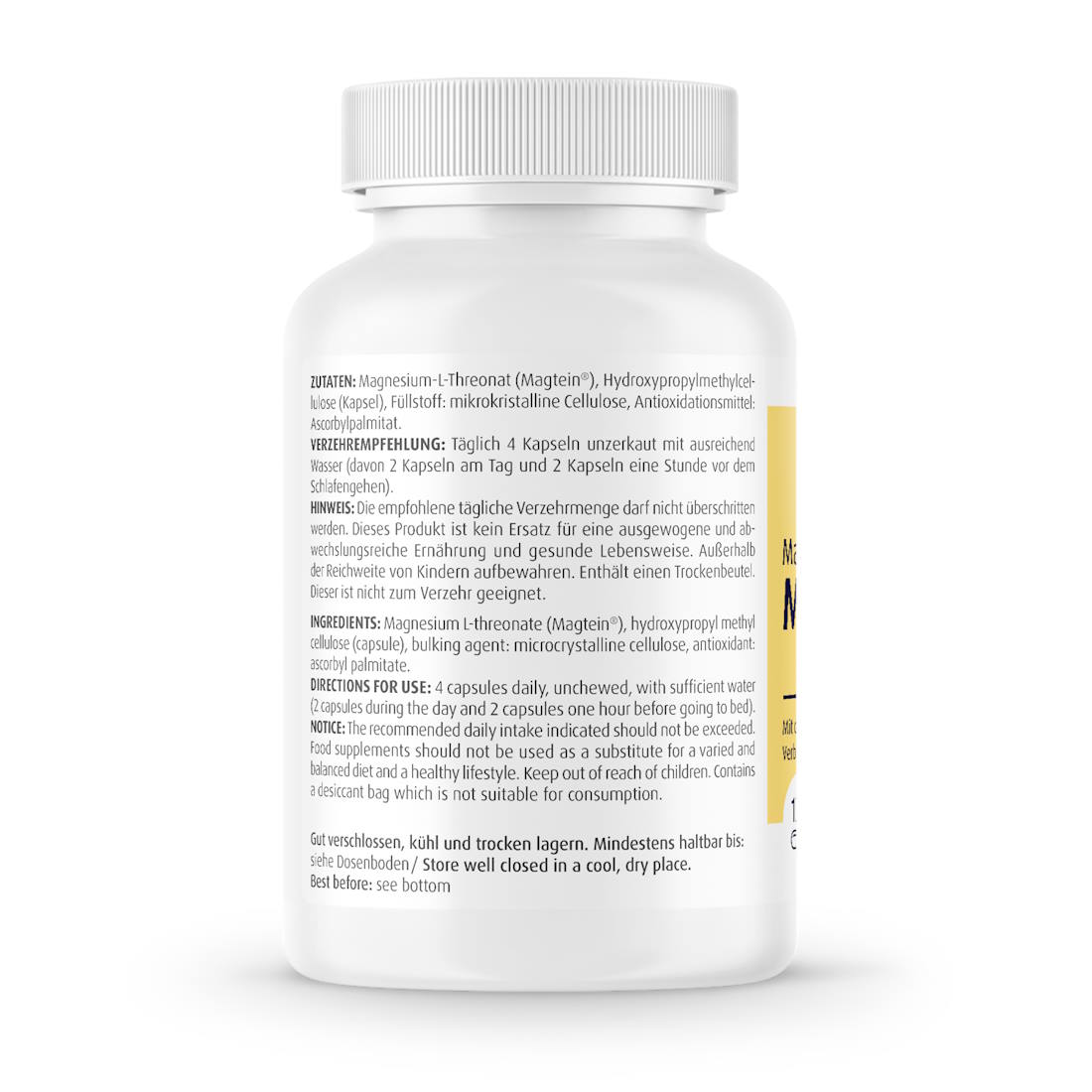 Magtein Magnesium-L-Threonat 500 mg - 120 Kapseln
