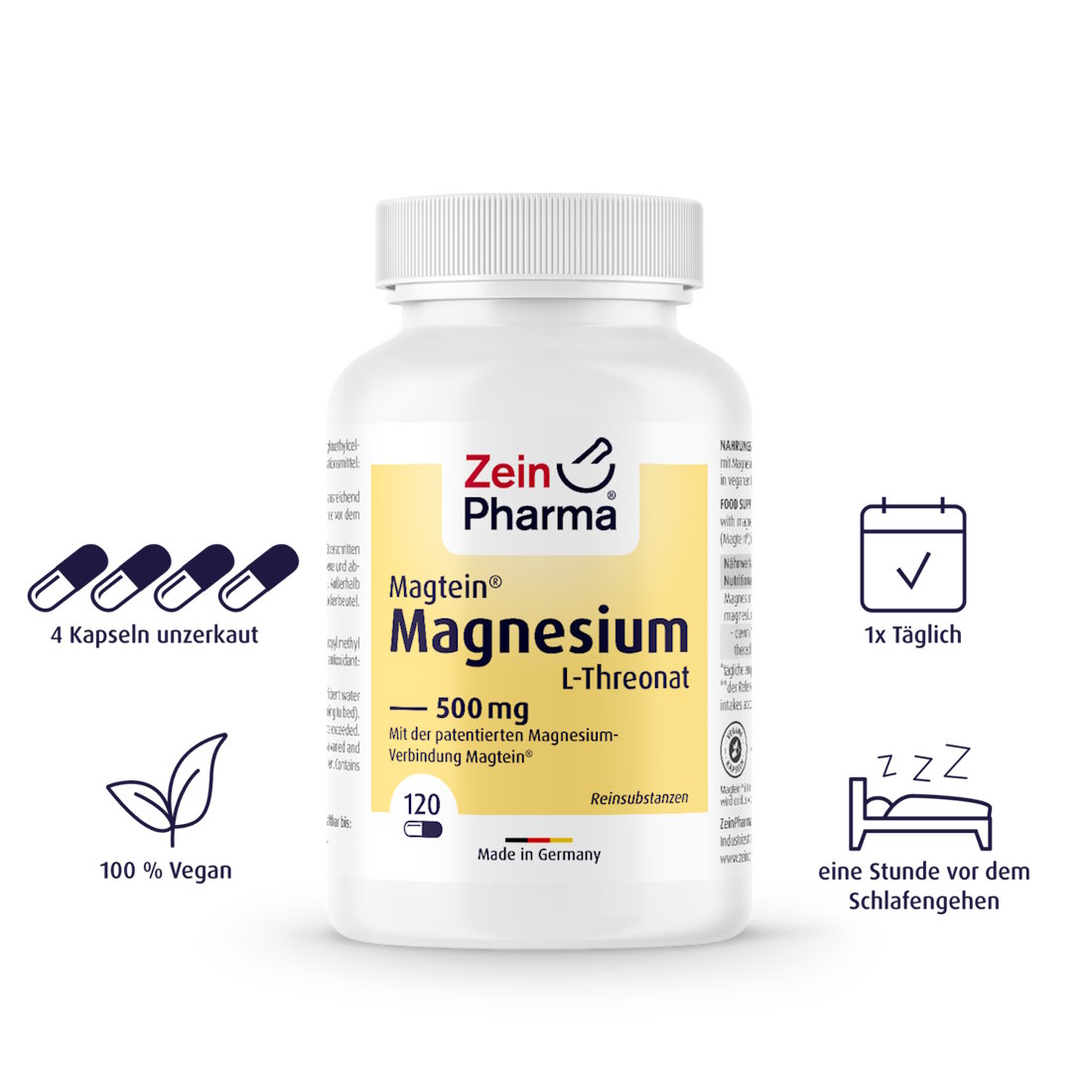Magtein Magnesium-L-Threonat 500 mg - 120 Kapseln