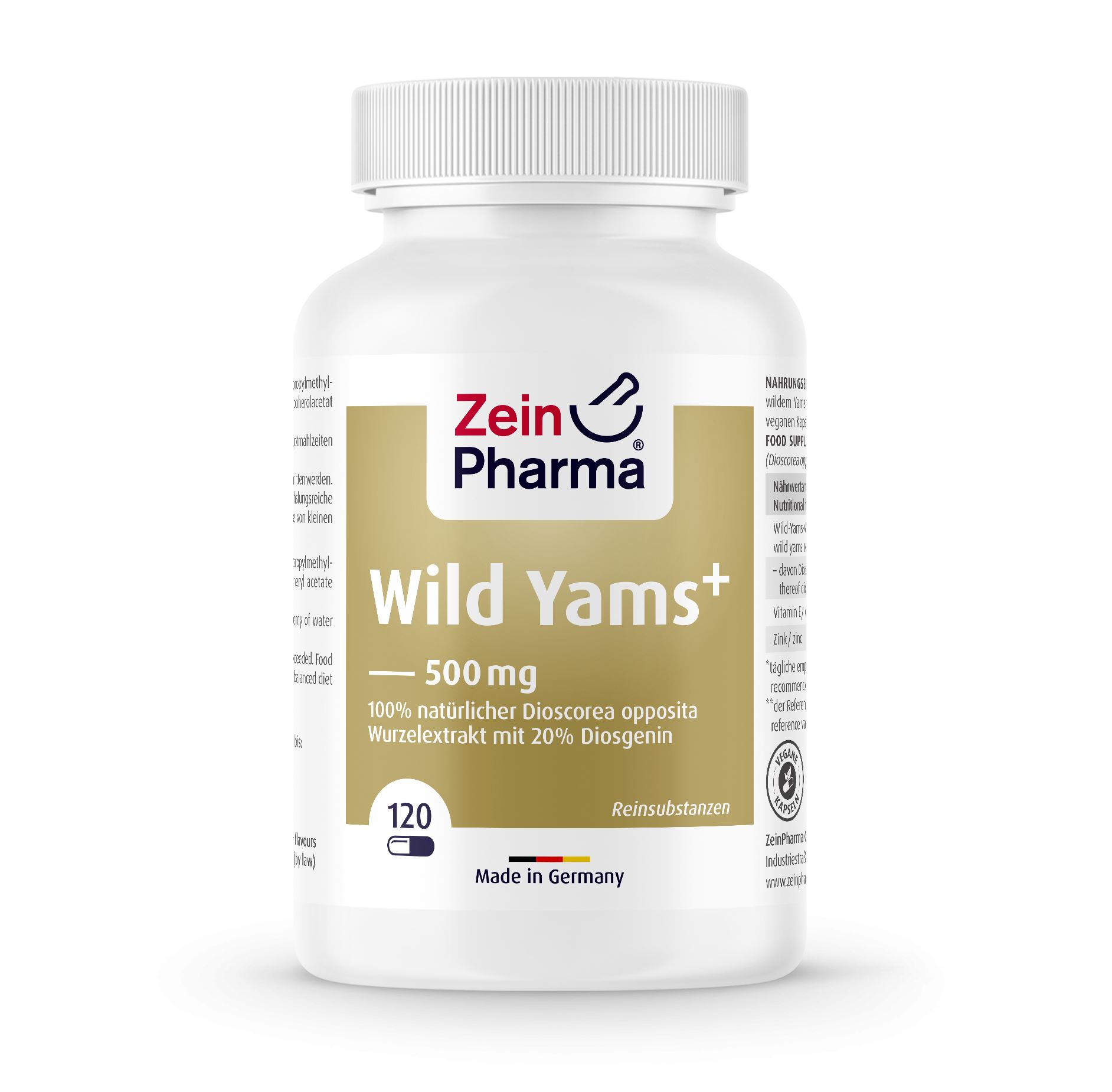 Wild Yams 120 Kapseln 500mg + Vitamin E & Zink
