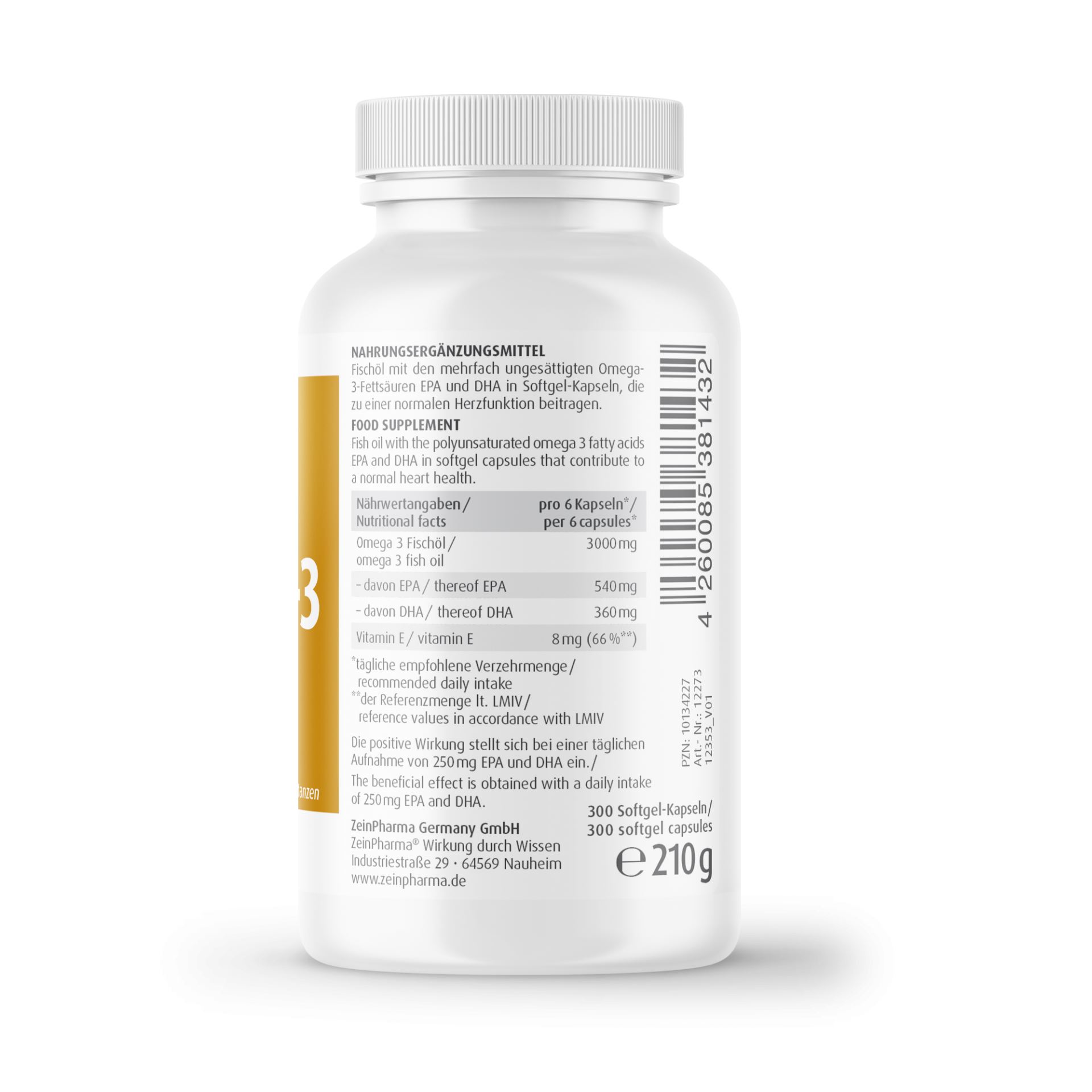 Omega-3 Kapseln 500mg von ZeinPharma