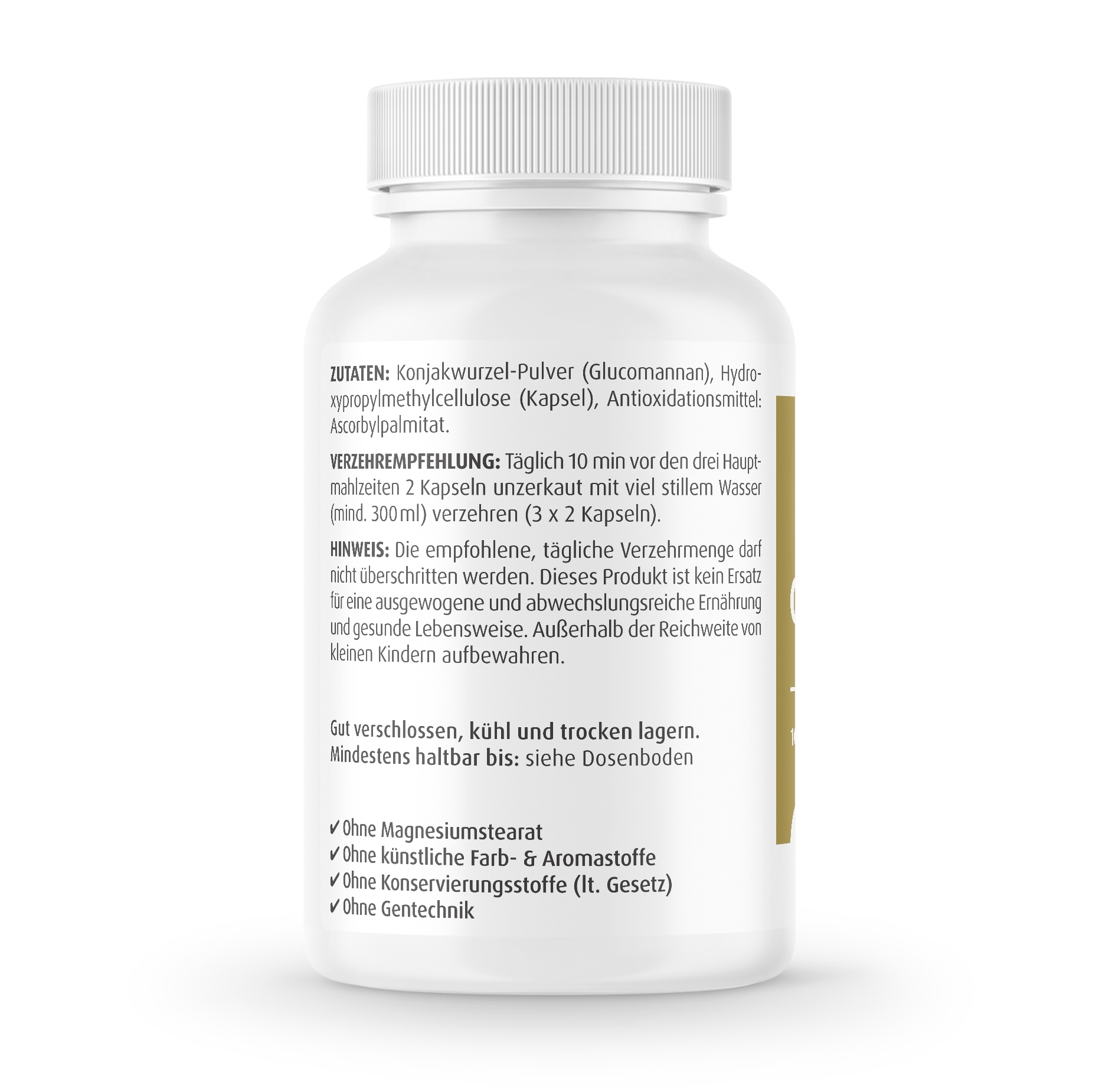 Glucomannan Sttigungskapseln 500mg von ZeinPharma