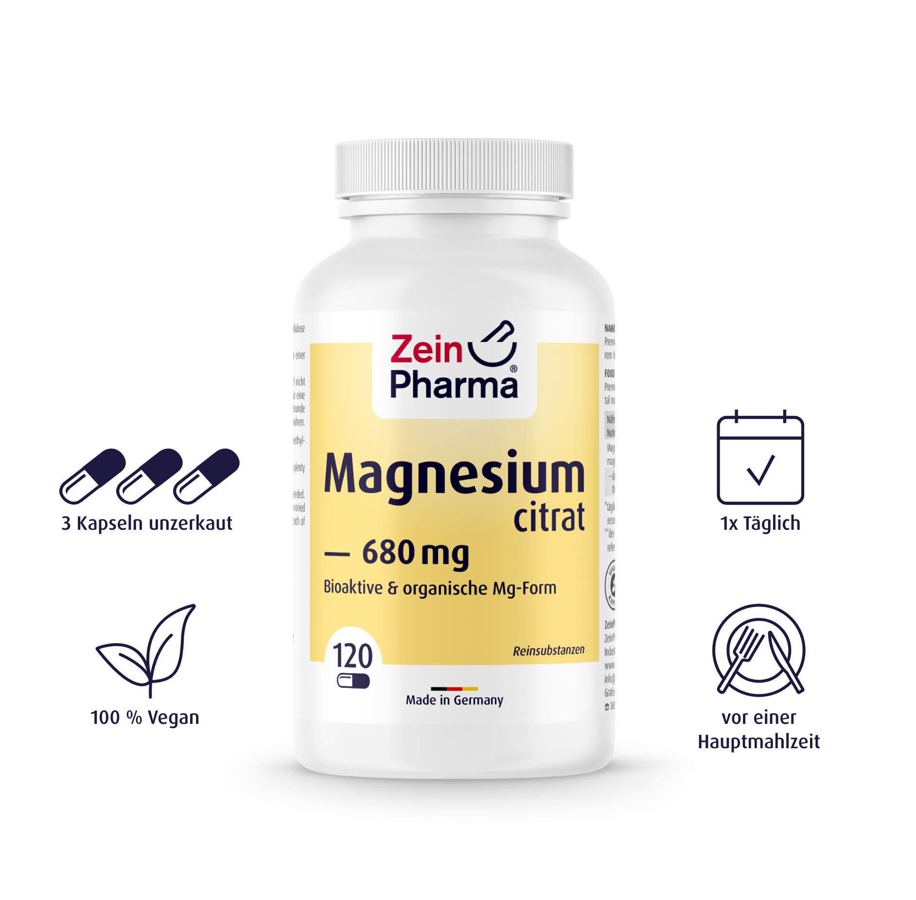 Magnesiumcitrat 680mg - 120 Kapseln