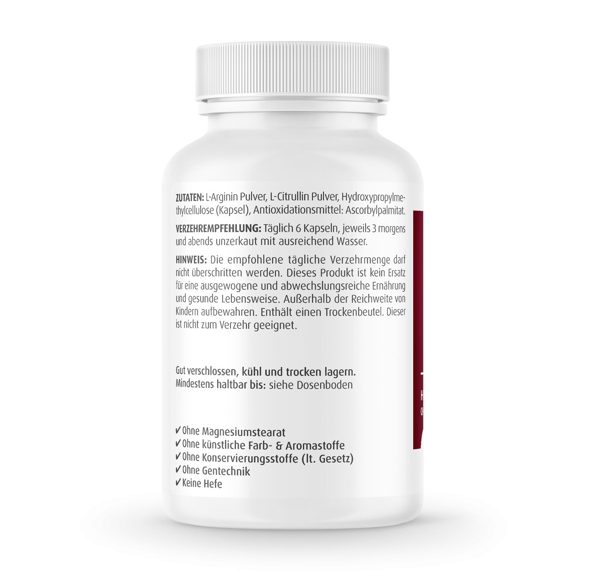 L-Arginin + L-Citrullin Kapseln 500 mg