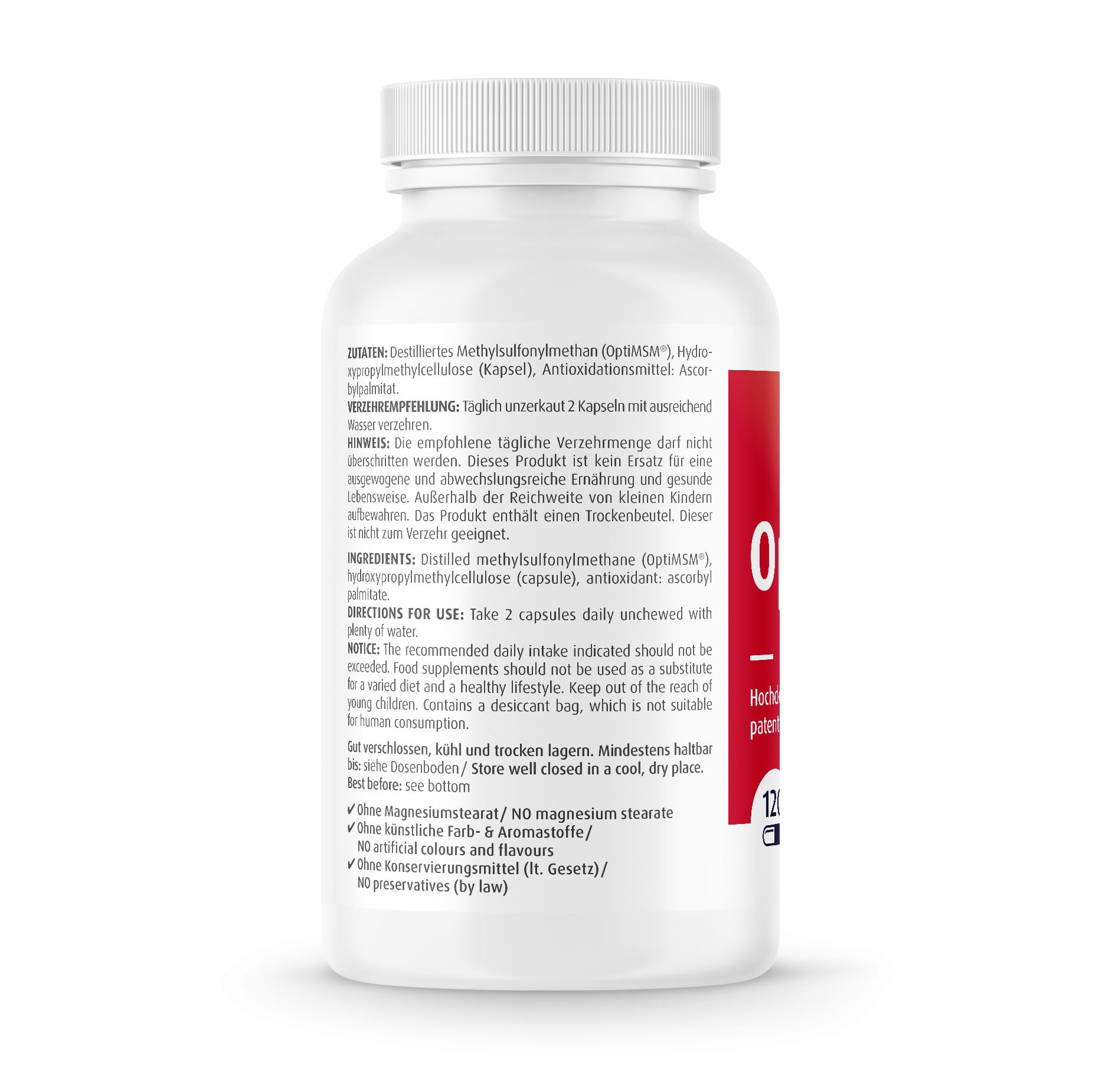 ZeinPharma OptiMSM 120 Kapseln