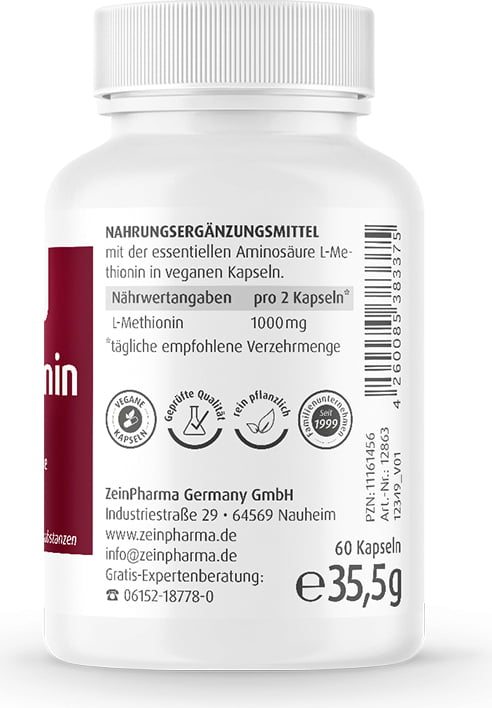 L-Methionin 500mg von ZeinPharma