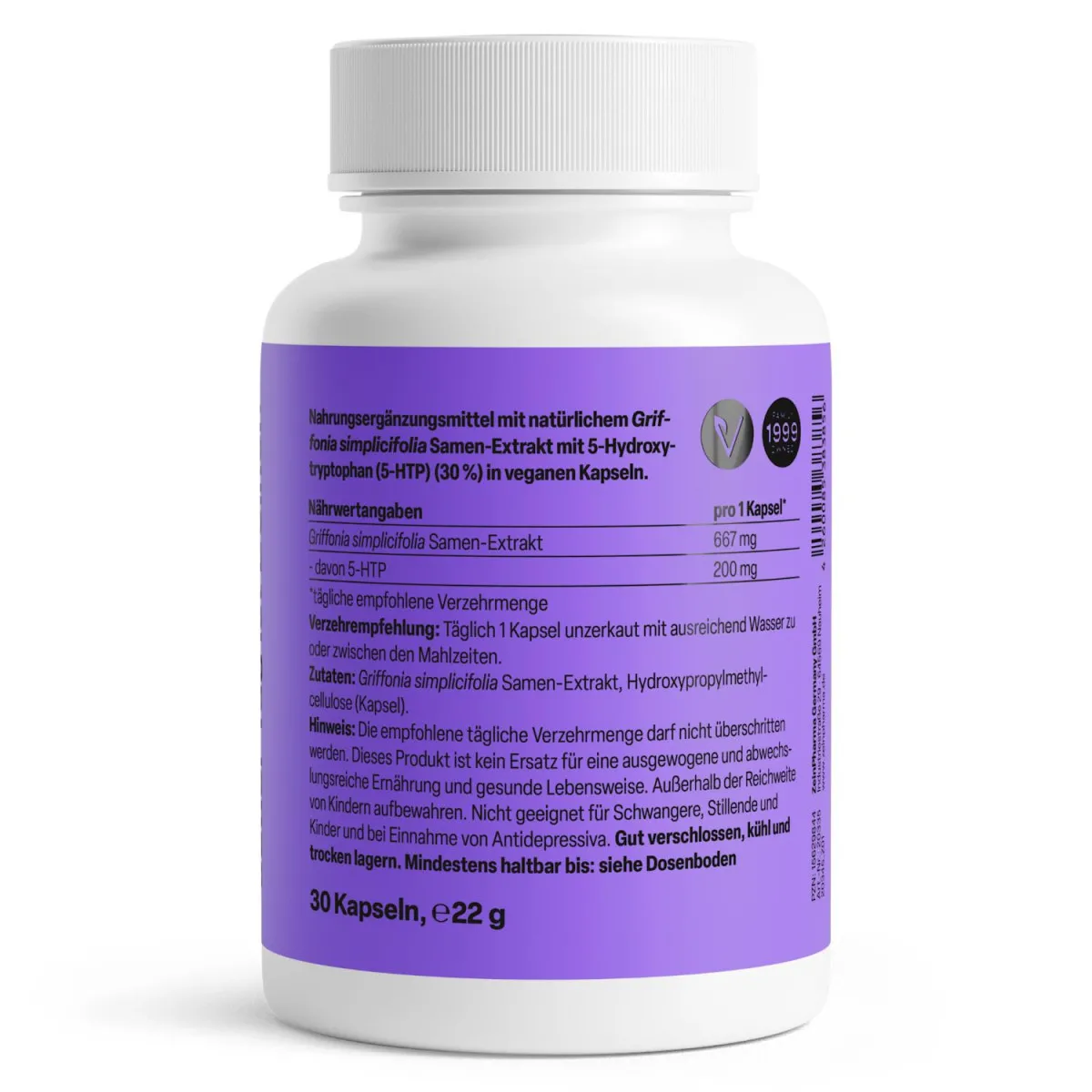 Griffonia 5-HTP 200 mg - 30 Kapseln