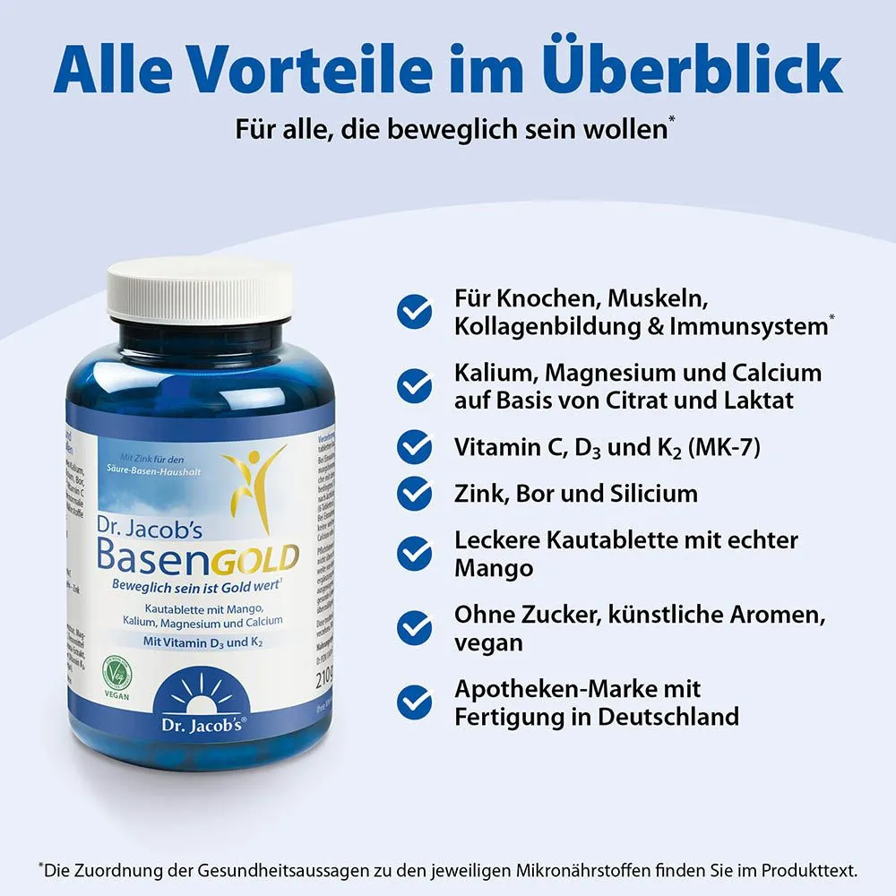 Dr. Jacob's BasenGOLD 126 Kautabletten