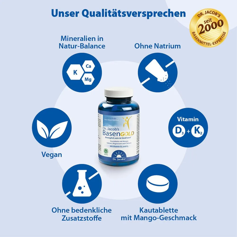 Dr. Jacob's BasenGOLD 126 Kautabletten