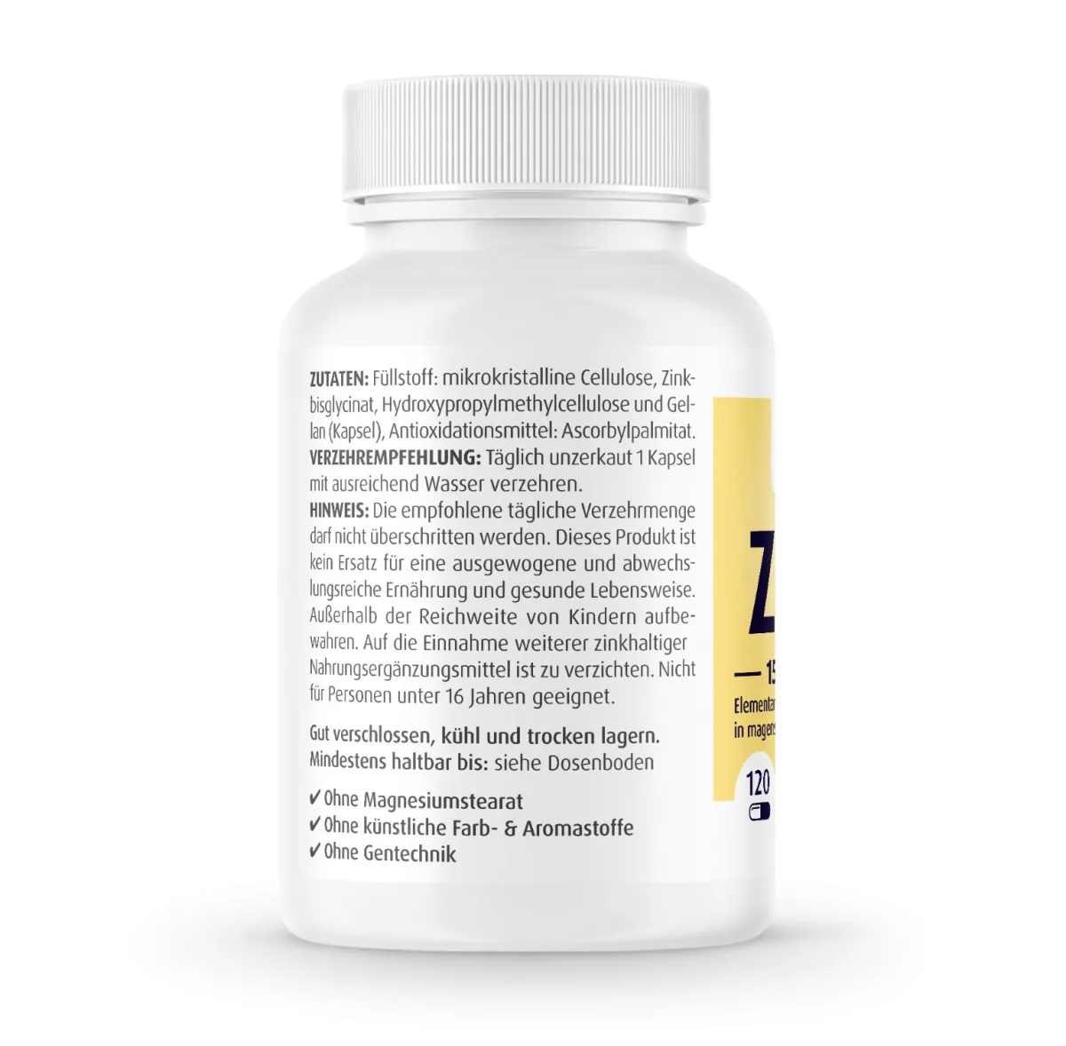 Zink-Glycinat 15mg - 120 Kapseln