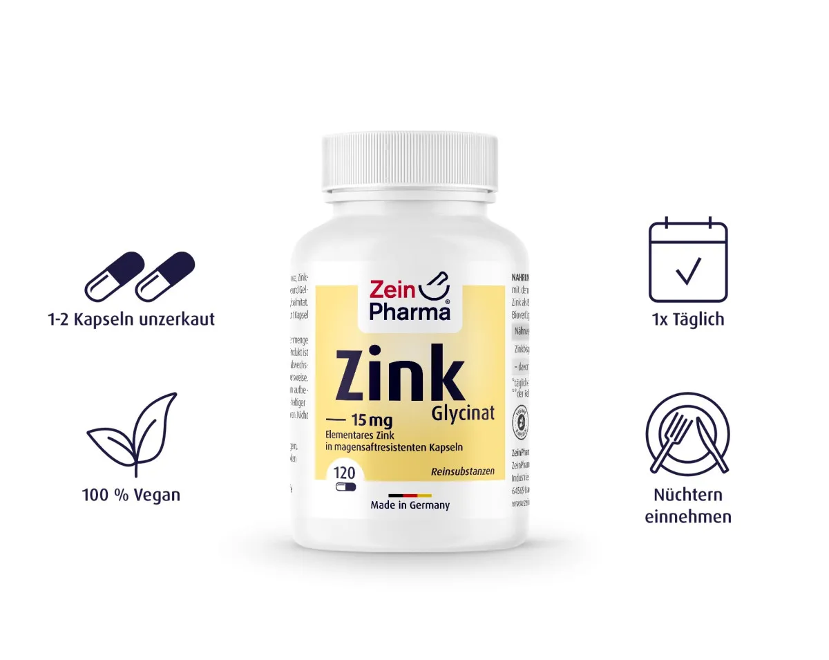 Zink-Glycinat 15mg - 120 Kapseln