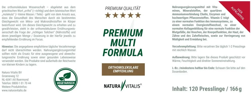 Premium Multi Formula - 120 Presslinge