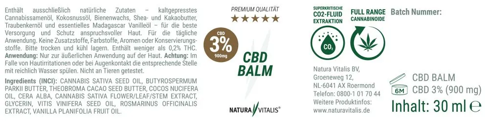 CBD - Balm - 3% mit 30 ml