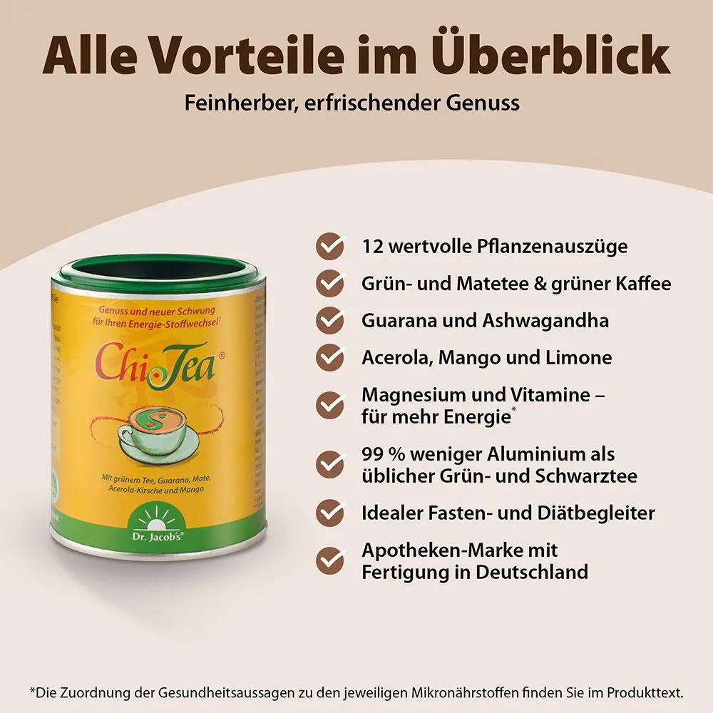 Chi-Tea mit grnem Tee, Guarana, Mate & mehr - 180g
