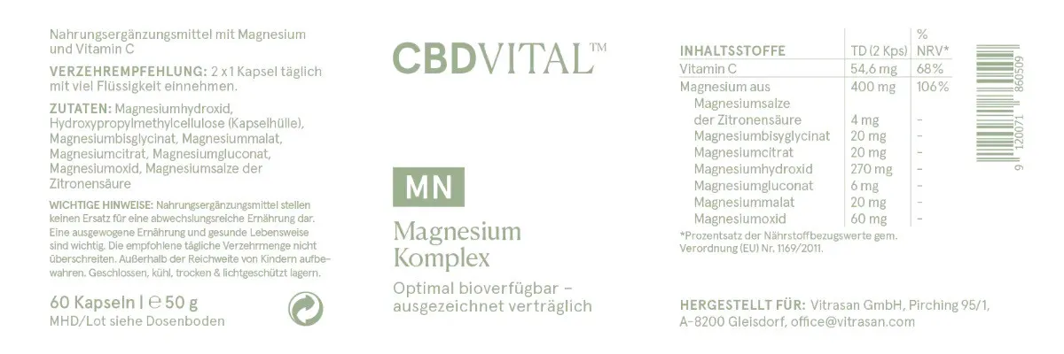 Magnesium Komplex - 60 Kapseln