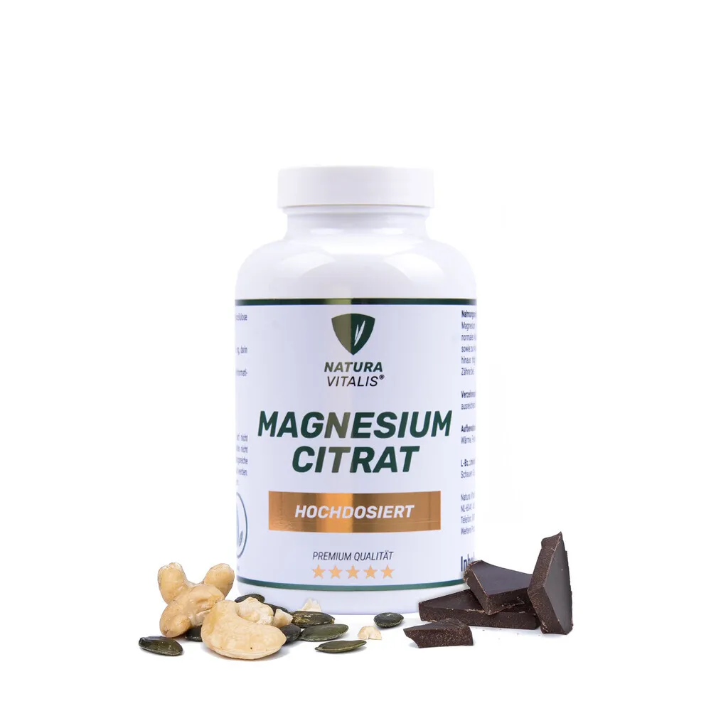 Magnesium Citrat hochdosiert - 180 Kapseln