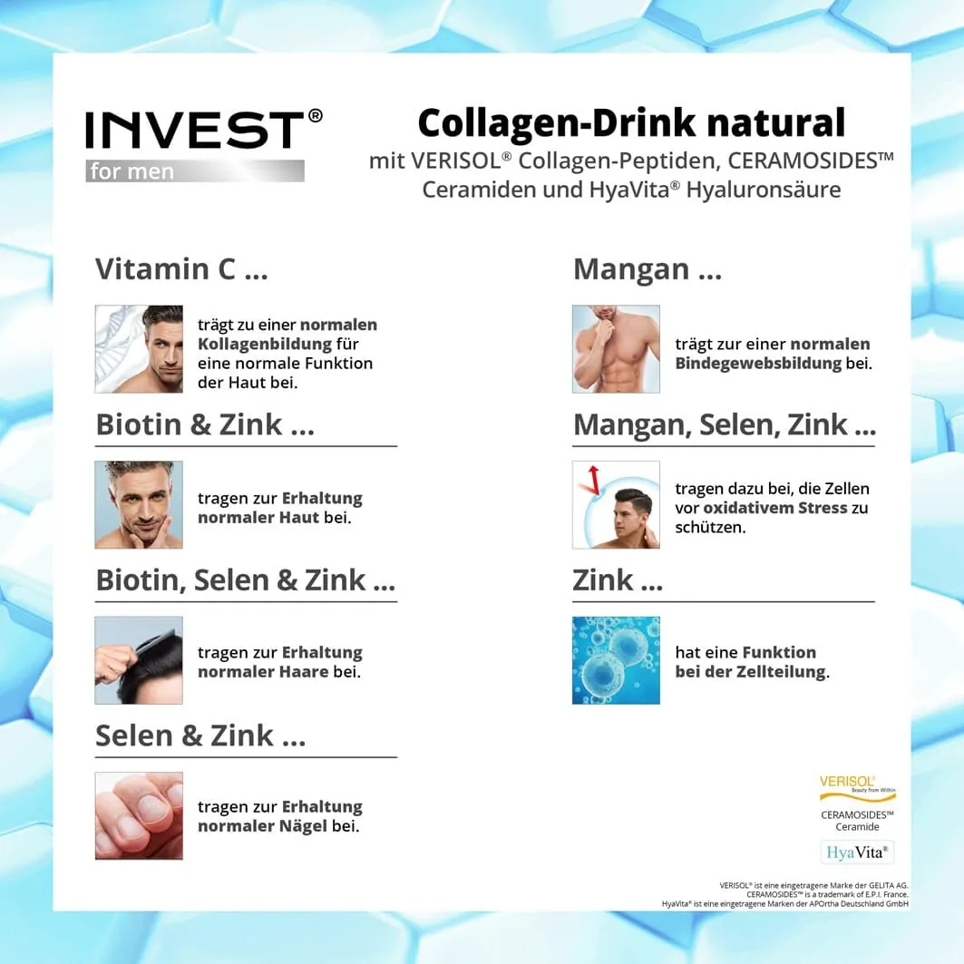 Cellufine INVEST MEN Collagen-Drink natural fr Mnner - 180g
