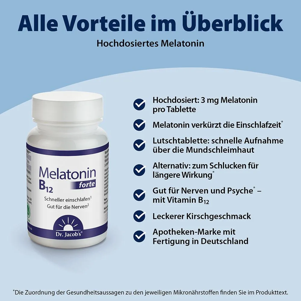 Dr. Jacob's Melatonin B12 forte - 90 Tabletten