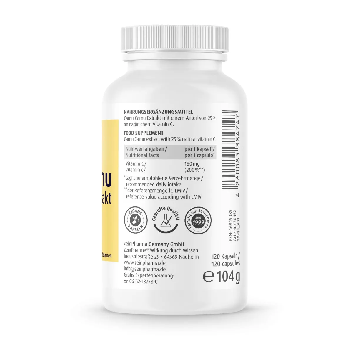 Camu Camu Extrakt von ZeinPharma - 120 Kapseln