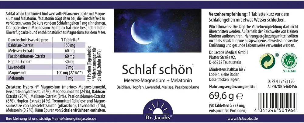 Dr. Jacob's Schlaf schn - 90 Tabletten